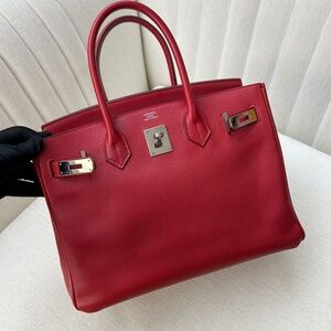 Hermes Birkin Epsom 30 in Rouge Casaque